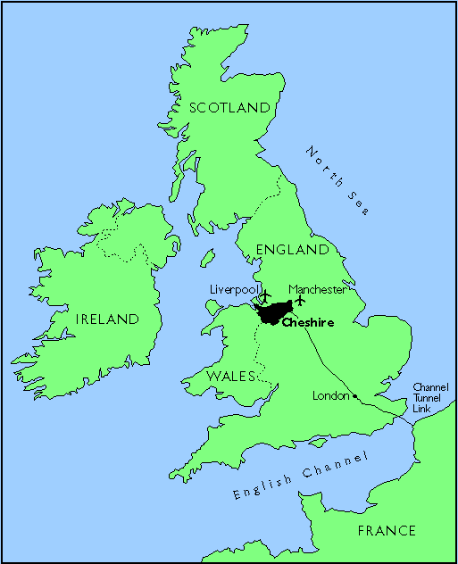 Map of Cheshire